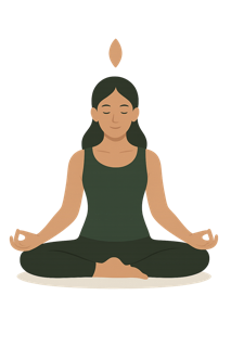 Woman meditating in lotus pose